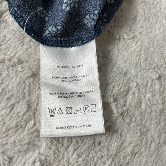 ETT:TWA Anthropologie Womens Navy Purple Floral Printed Paisley Romper XS New - Picture 4 of 8